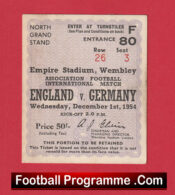 England v Germany 1954 – Football Ticket