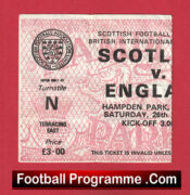 Scotland v England 1984 – Ticket Gary Lineker Debut