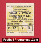 England v Scotland 1965 – Football Match Ticket Wembley