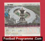 Manchester United v Everton 1995 – FA Cup Final Ticket + Security Pass