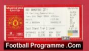 Manchester United v Bradford City 2000 – Match Ticket