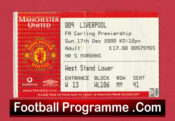 Manchester United v Liverpool 2000 – Football Ticket