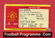 Manchester United v Everton 2001 – Football Ticket