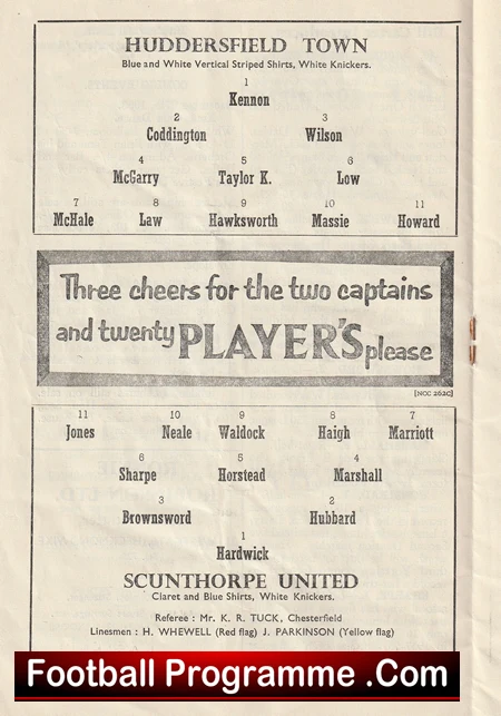 Huddersfield Town v Scunthorpe United 1958 - Denis Law - Image 3
