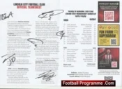 Lincoln City v Manchester United 2025 – Under 21 U21 Multi Signed