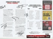 Lincoln City v Manchester United 2025 – Under 21 U21 Multi Signed