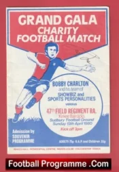 Bobby Charlton Show Biz v 47th Field Regiment 1980 – Kirkee Barracks Signed