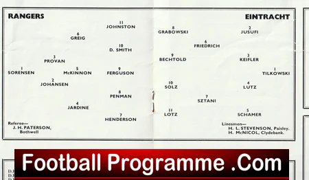 Glasgow Rangers v Eintracht Frankfurt 1967 - Souvenir Alex Ferguson - Image 4
