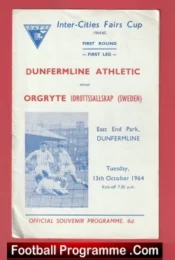 Dunfermline Athletic v Orgryte 1964 – Sir Alex Ferguson Player