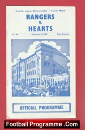 Glasgow Rangers v Heart Of Midlothian Hearts 1967 Alex Ferguson