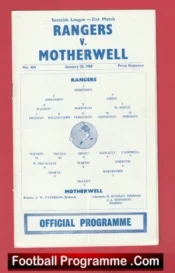 Glasgow Rangers v Motherwell 1968 Alex Ferguson