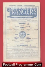 Glasgow Rangers v St Johnstone 1963 – Fergie HatTrick Fergie 3 Goals