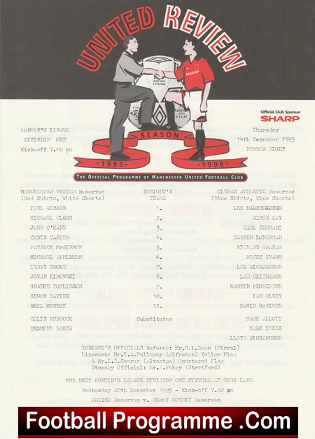 Manchester United v Oldham Athletic 1995 - Reserves Match - Image 2