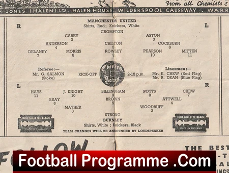 Manchester United v Burnley 1948 - Man Utd 1940s - Image 3