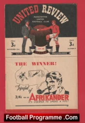 Manchester United v Everton 1947 – Man Utd 40s Programme