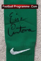 Manchester United Eric Cantona Signed Football Sock
