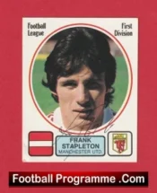 Manchester United Frank Stapleton Autograph Signed Panini Sticker Man Utd