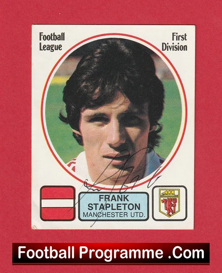 Manchester United Frank Stapleton Autograph Signed Panini Sticker Man Utd - Image 2