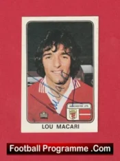 Manchester United Lou Macari Autograph Signed Football Card Man Utd