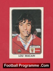 Manchester United Lou Macari Autograph Signed Football Card Man Utd