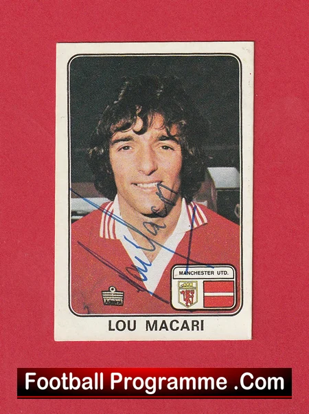Manchester United Lou Macari Autograph Signed Football Card Man Utd - Image 2