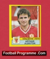 Manchester United Arthur Albiston Autograph Signed Panini Sticker Man Utd