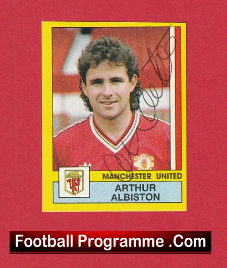 Manchester United Arthur Albiston Autograph Signed Panini Sticker Man Utd - Image 2