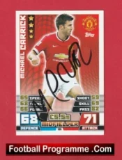 Manchester United Michael Carrick Autograph Signed Football Card Man Utd