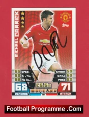 Manchester United Michael Carrick Autograph Signed Football Card Man Utd