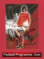 Manchester United Willie Morgan Autographed Signed Football Card