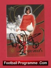 Manchester United Willie Morgan Autographed Signed Football Card