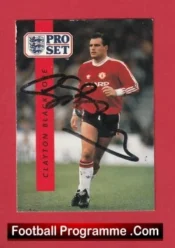 Manchester United Clayton Blackmore Man Utd Signed Football Card Autographed