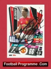 Manchester United Scott McTominay Autograph Signed Football Card Man Utd