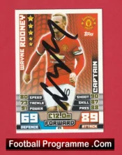 Manchester United Wayne Rooney Autograph Signed Football Card