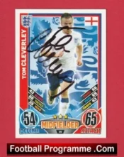 Manchester United Tom Cleverley Autograph Signed Football Card Man Utd