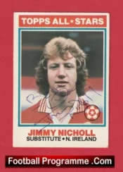 Manchester United Jimmy Nicholl Autographed Signed Football Card