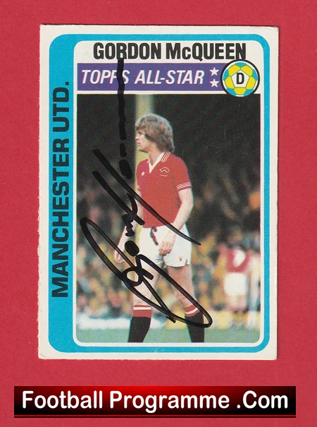 Manchester United Gordon McQueen Autographed Signed Football Card - Image 2