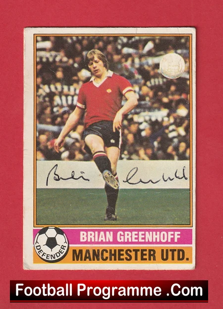 Manchester United Brian Greenhoff Autographed Signed Football Card Man Utd - Image 2