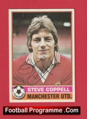 Manchester United Steve Coppell Autographed Signed Football Card Man Utd