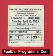 England v Scotland 1965 – Football Match Ticket Wembley