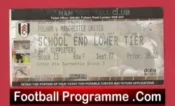 Fulham v Manchester United 2004 – Match Ticket