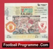 Liverpool v Manchester United 1990 – Charity Shield Ticket