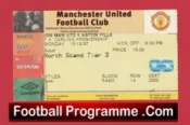 Manchester United v Aston Villa 1997 – Match Ticket