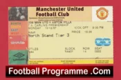 Manchester United v Aston Villa 1997 – Match Ticket