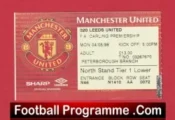 Manchester United v Leeds United 1998 – Match Day Ticket