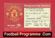 Manchester United v Newcastle United 1998 – Match Ticket