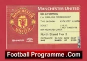 Manchester United v Liverpool 1998 – Man Utd Ticket Treble Season