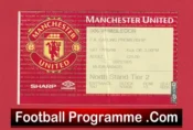 Manchester United v Wimbledon 1998 – Ticket Treble Season