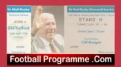 Manchester United Matt Busby Memorial Service Old Trafford Ticket 1994