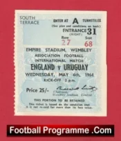 England v Uruguay 1964 – Match Ticket